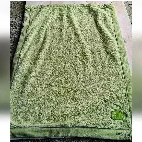 Koala Baby Turtles Bee Little Gift of Love Green Brown Fluffy Plush Baby Blanket - Picture 6 of 6